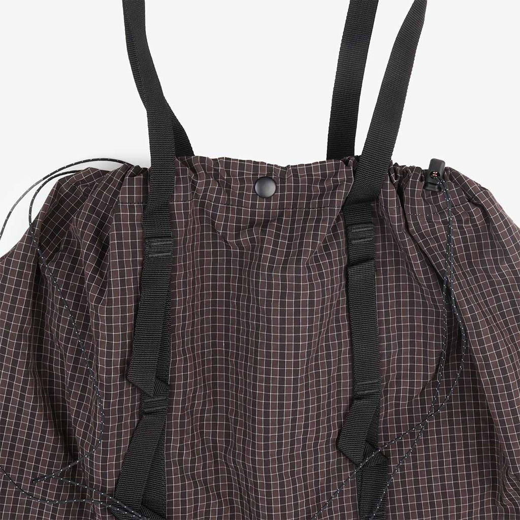Gramicci Plaid Climbing Tote, Deep Brown, Detail Shot 2
