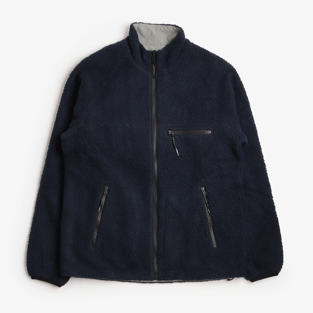 Gramicci Reversible Sherpa Jacket, Navy Grey, Detail Shot 1