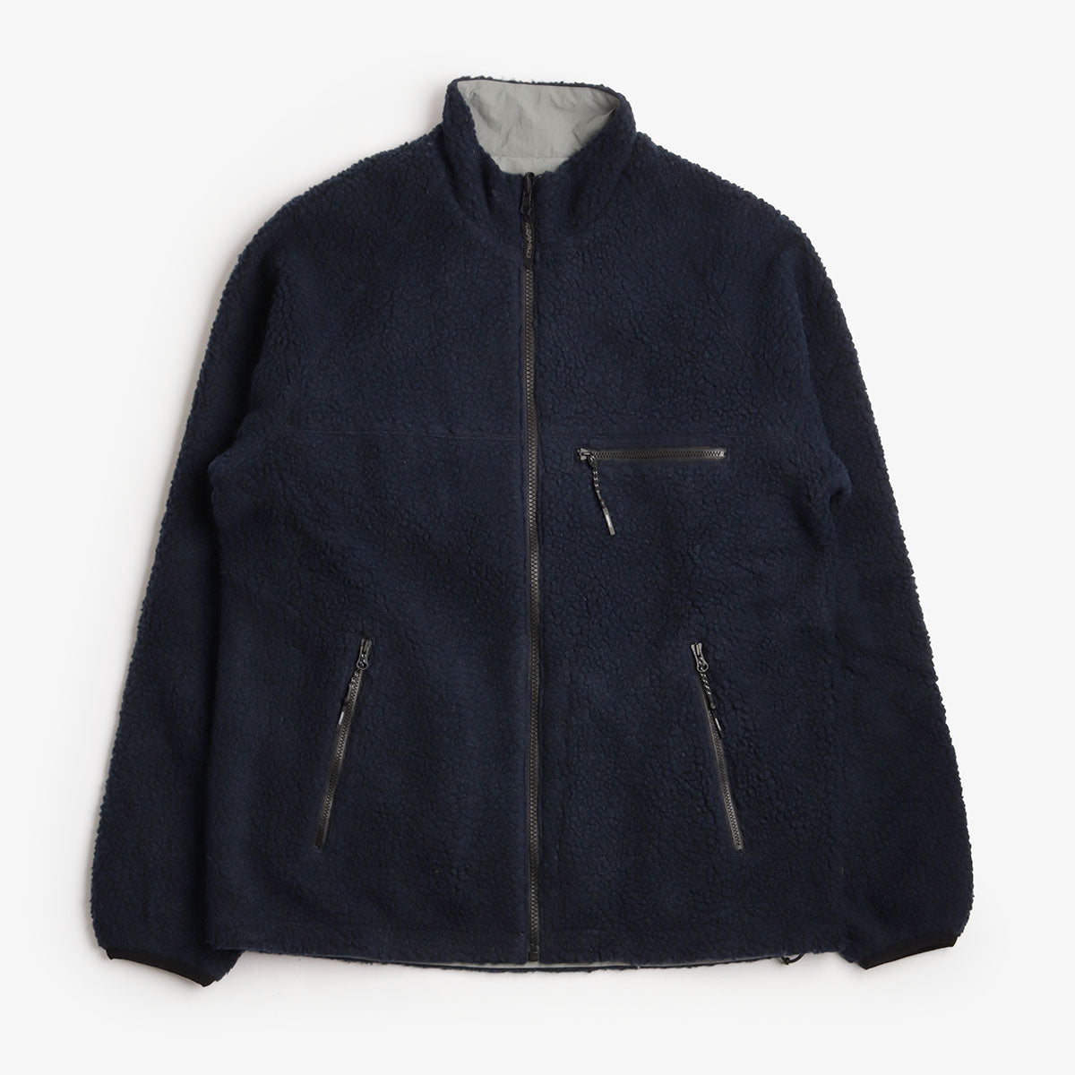 main Gramicci Reversible Sherpa Jacket, Navy Grey, Detail Shot 1
