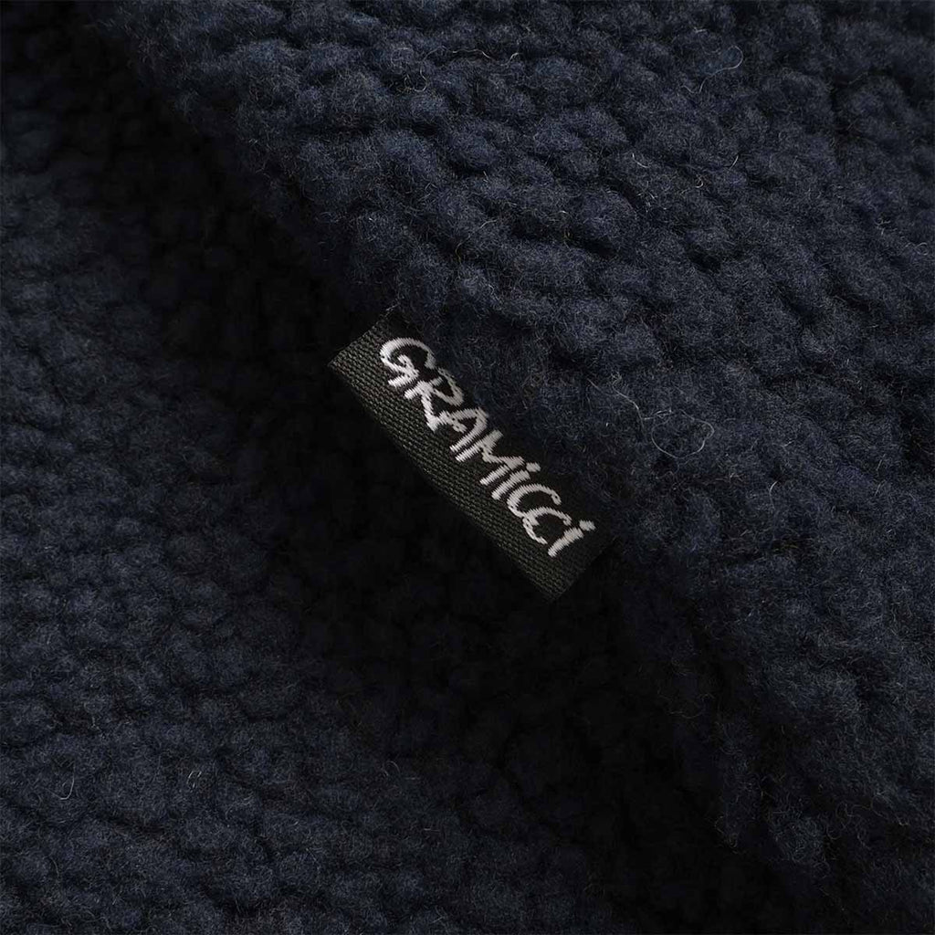 Gramicci Reversible Sherpa Jacket, Navy Grey, Detail Shot 5