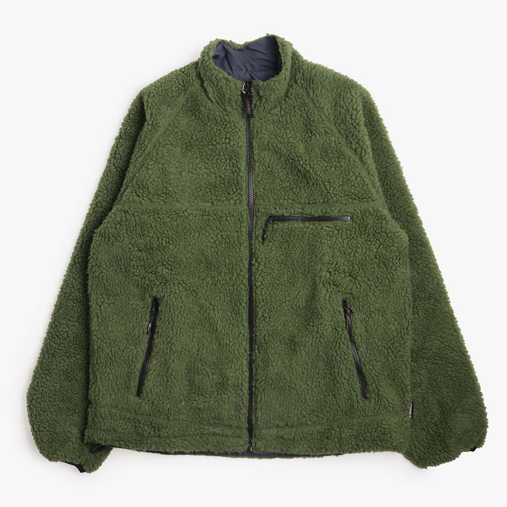 Gramicci Reversible Sherpa Jacket in Olive, front view
