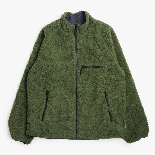 Gramicci Reversible Sherpa Jacket in Olive, front view