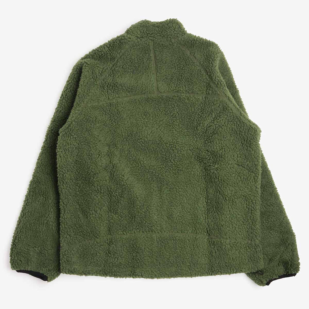 Gramicci Reversible Sherpa Jacket in Olive, back view
