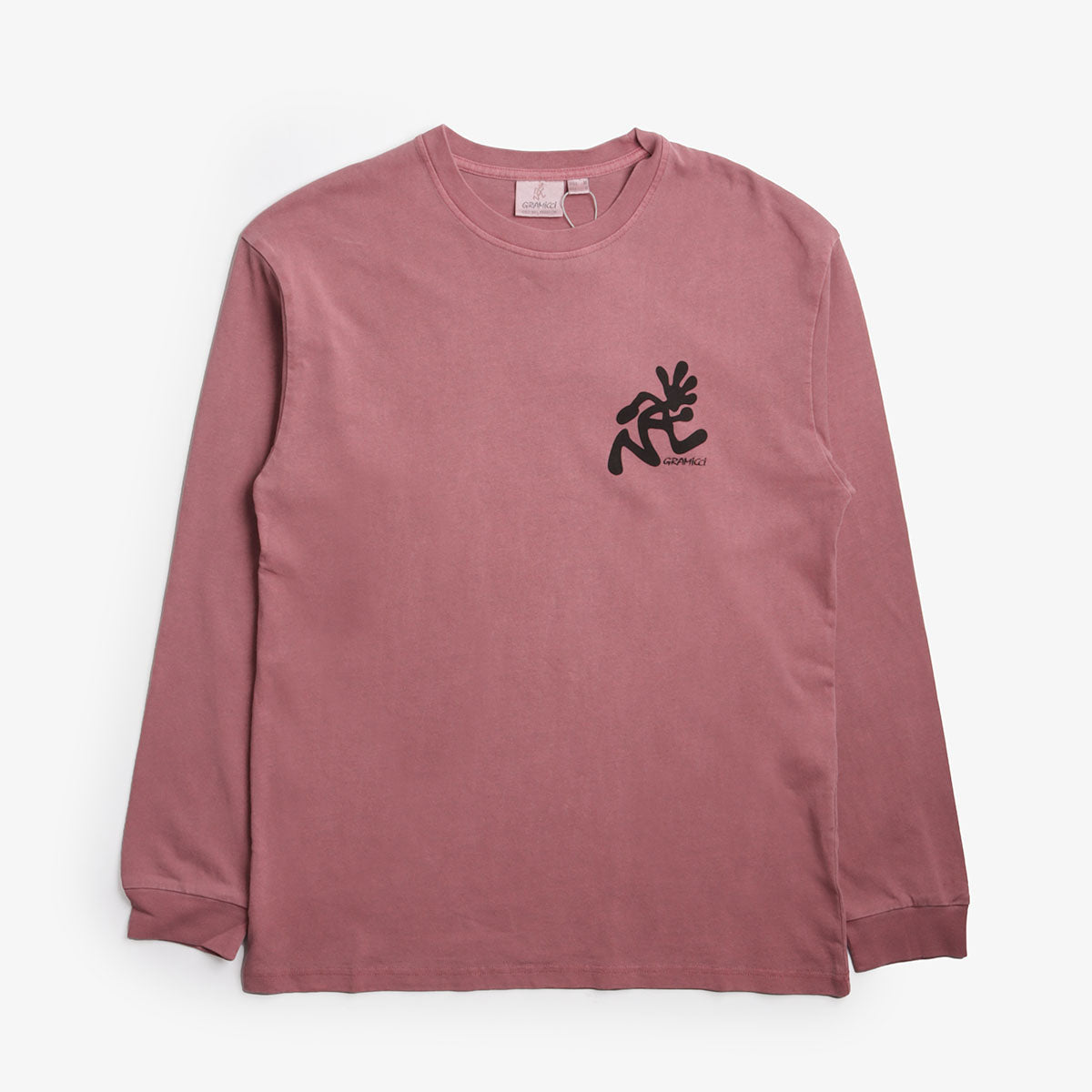 main Gramicci Running Man Long Sleeve T-Shirt, Red Pigment, Detail Shot 1