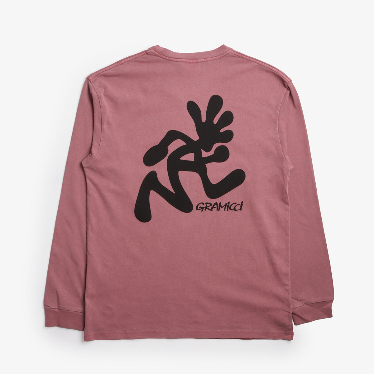 main Gramicci Running Man Long Sleeve T-Shirt, Red Pigment, Detail Shot 3