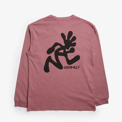 thumbnail Gramicci Running Man Long Sleeve T-Shirt, Red Pigment, Detail Shot 3