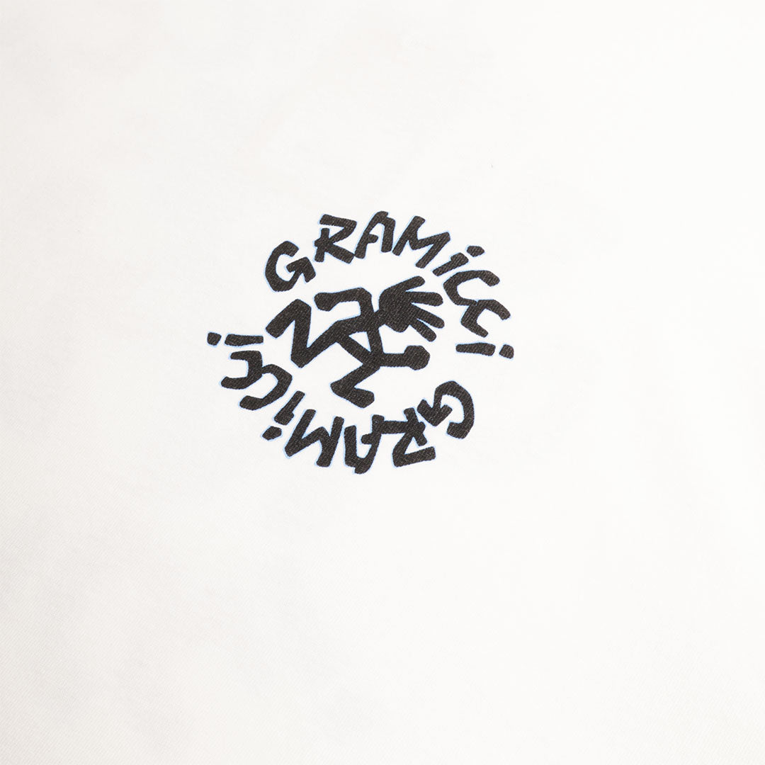 Gramicci Running Man T-Shirt, White, Detail Shot 3