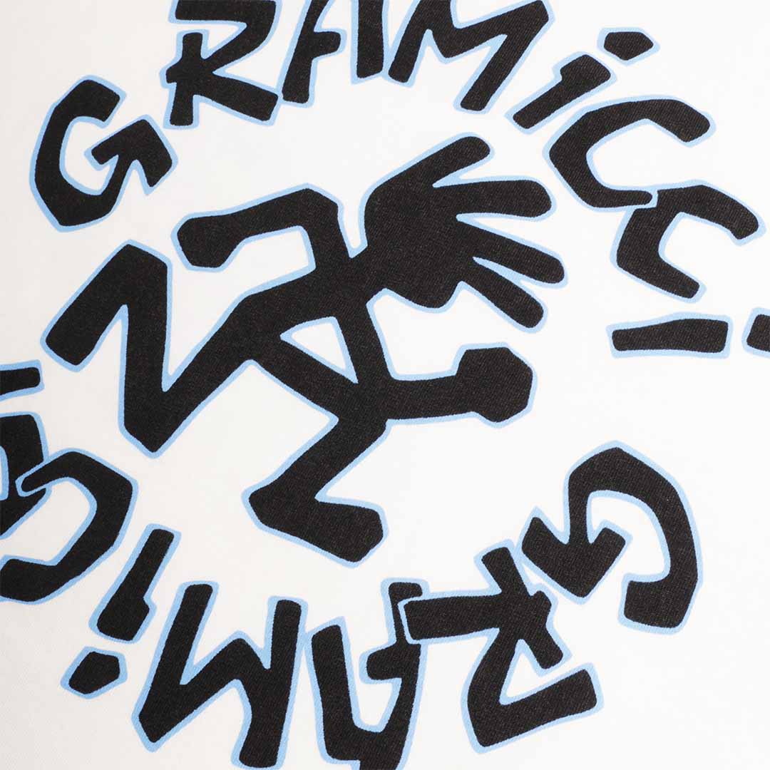 Gramicci Running Man T-Shirt, White, Detail Shot 4