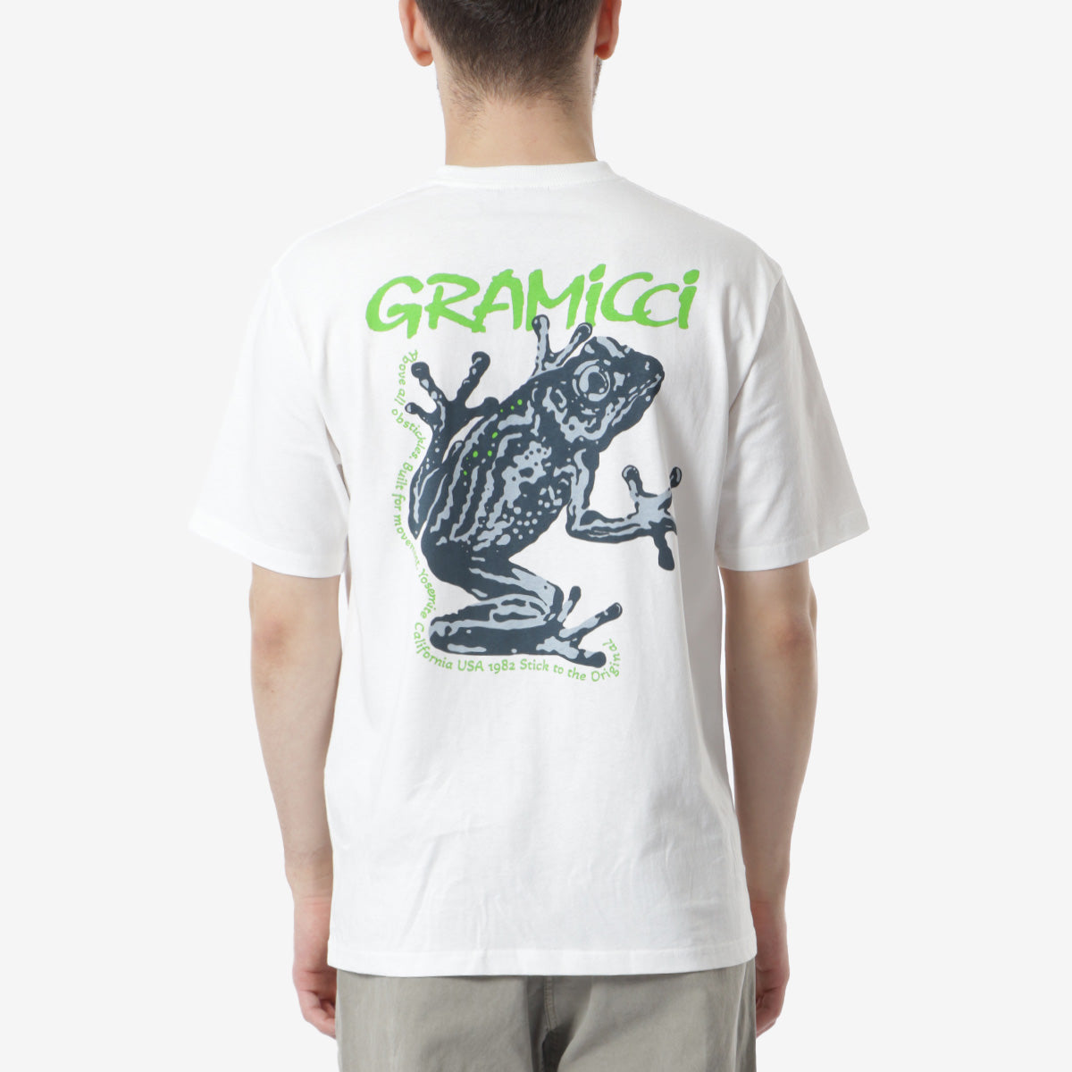 Gramicci Sticky Frog T-Shirt, White, Detail Shot 2