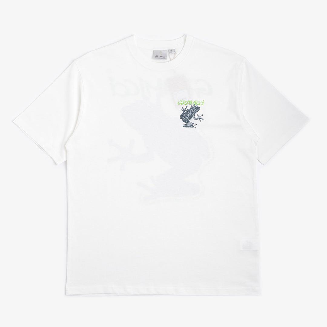 Gramicci Sticky Frog T-Shirt, White, Detail Shot 4