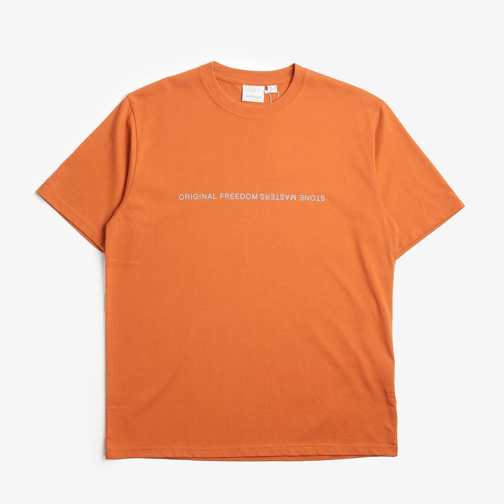Gramicci Stonemasters T-Shirt, Burnt Orange, Detail Shot 1
