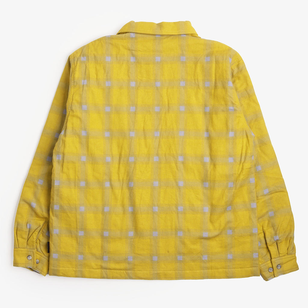 Gramicci Zip-Up Insulated Flannel Shirt in Mojito Shadow Plaid, back view