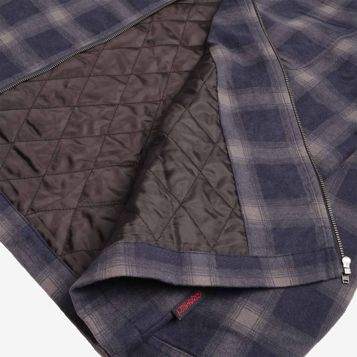 Quilted interior lining, Gramicci insulated flannel shirt