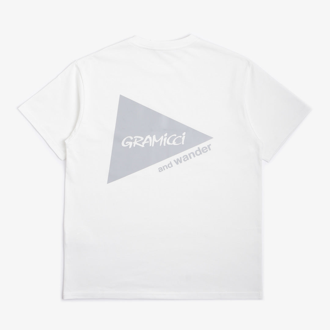 Gramicci x And Wander Backprint T-Shirt, White, Detail Shot 7