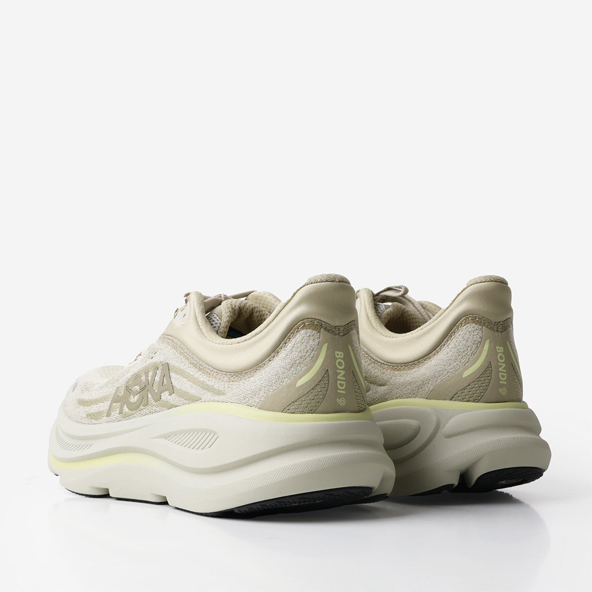 HOKA Bondi 9 Shoes, Grassland Oyster Mushroom, Detail Shot 3