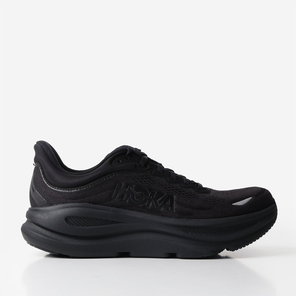 HOKA Bondi 9 Shoes, Black Black, Detail Shot 1