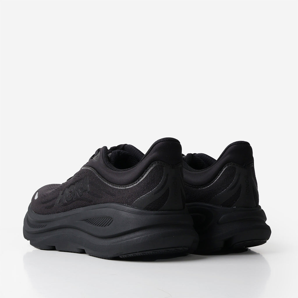 HOKA Bondi 9 Shoes, Black Black, Detail Shot 3