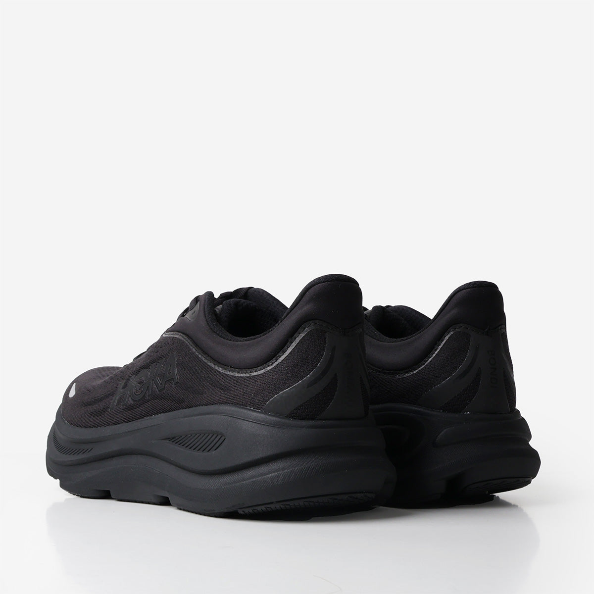 HOKA Bondi 9 Shoes, Black Black, Detail Shot 3