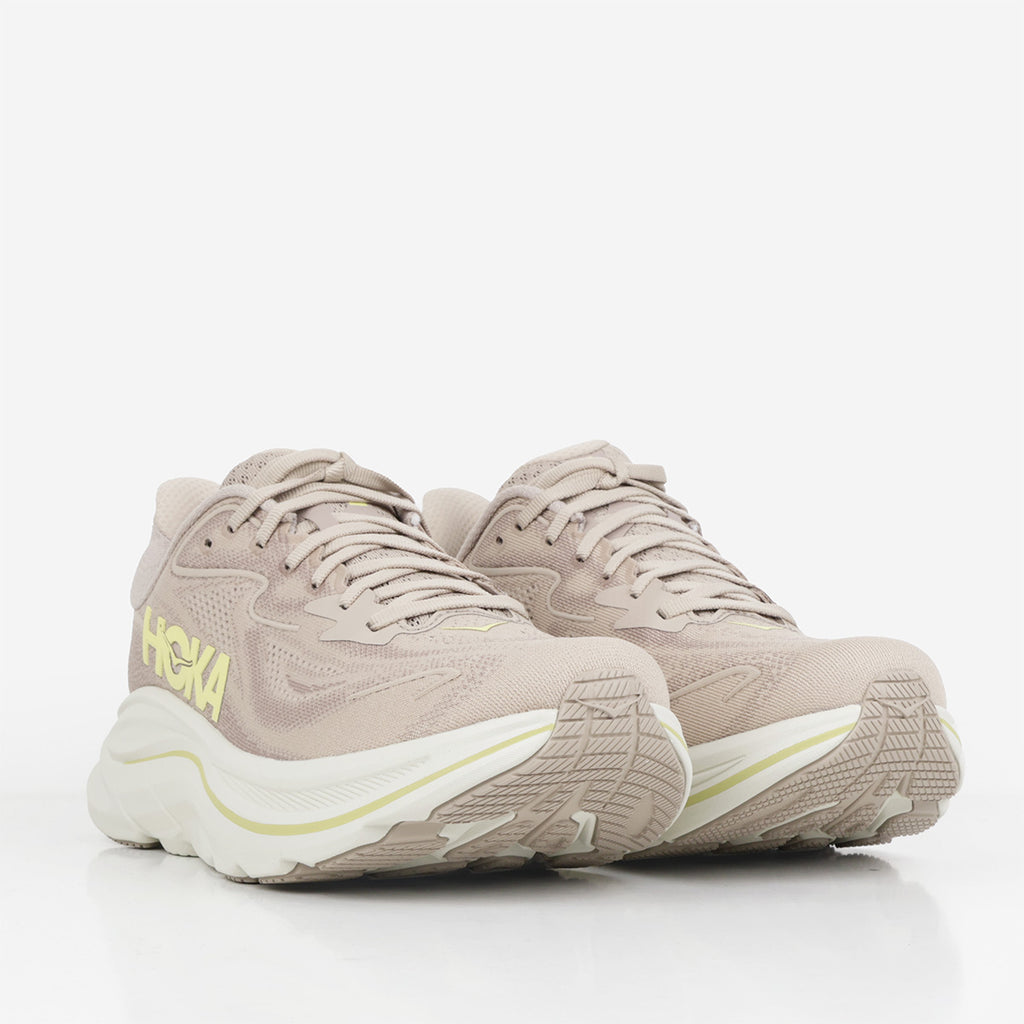 HOKA Clifton 10 Shoes, Raw Linen Stone, Detail Shot 2