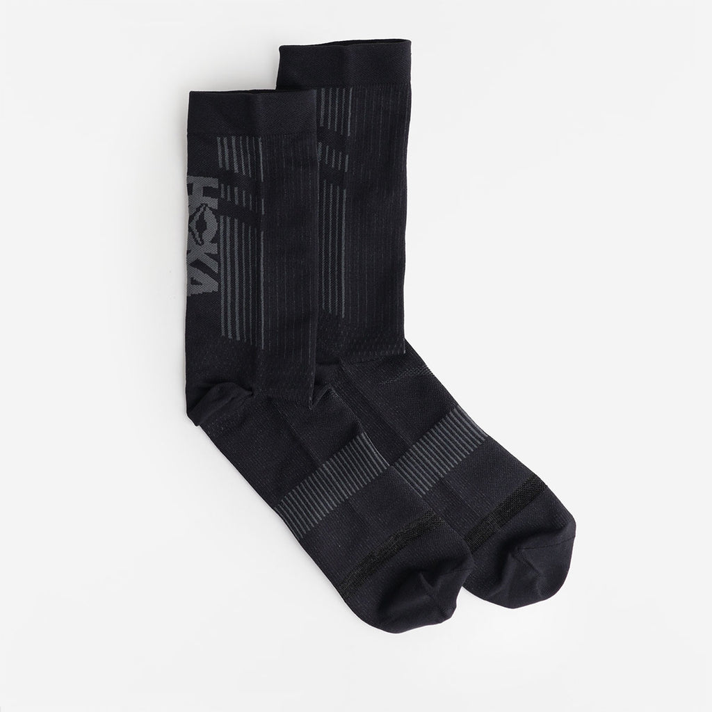 HOKA Trail Run Crew Socks, Black, Detail Shot 2