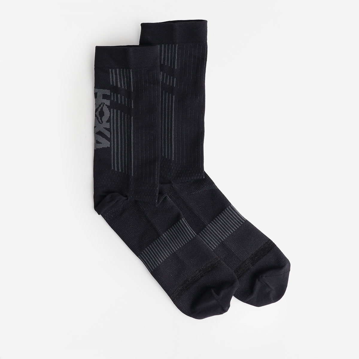 HOKA Trail Run Crew Socks, Black, Detail Shot 2