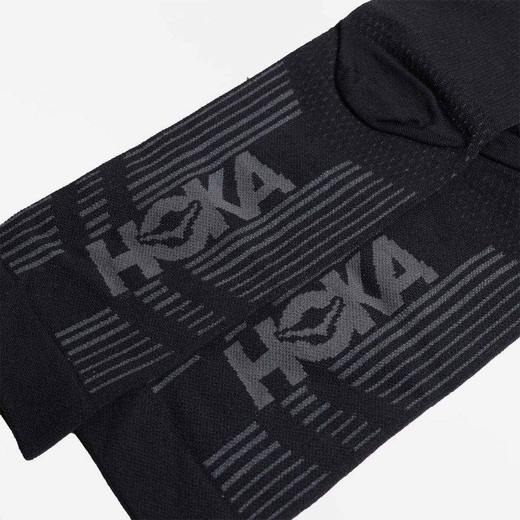 HOKA Trail Run Crew Socks, Black, Detail Shot 3