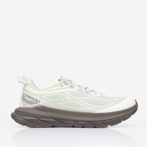 HOKA Mach Remastered Aura Shoes in Off White, side view