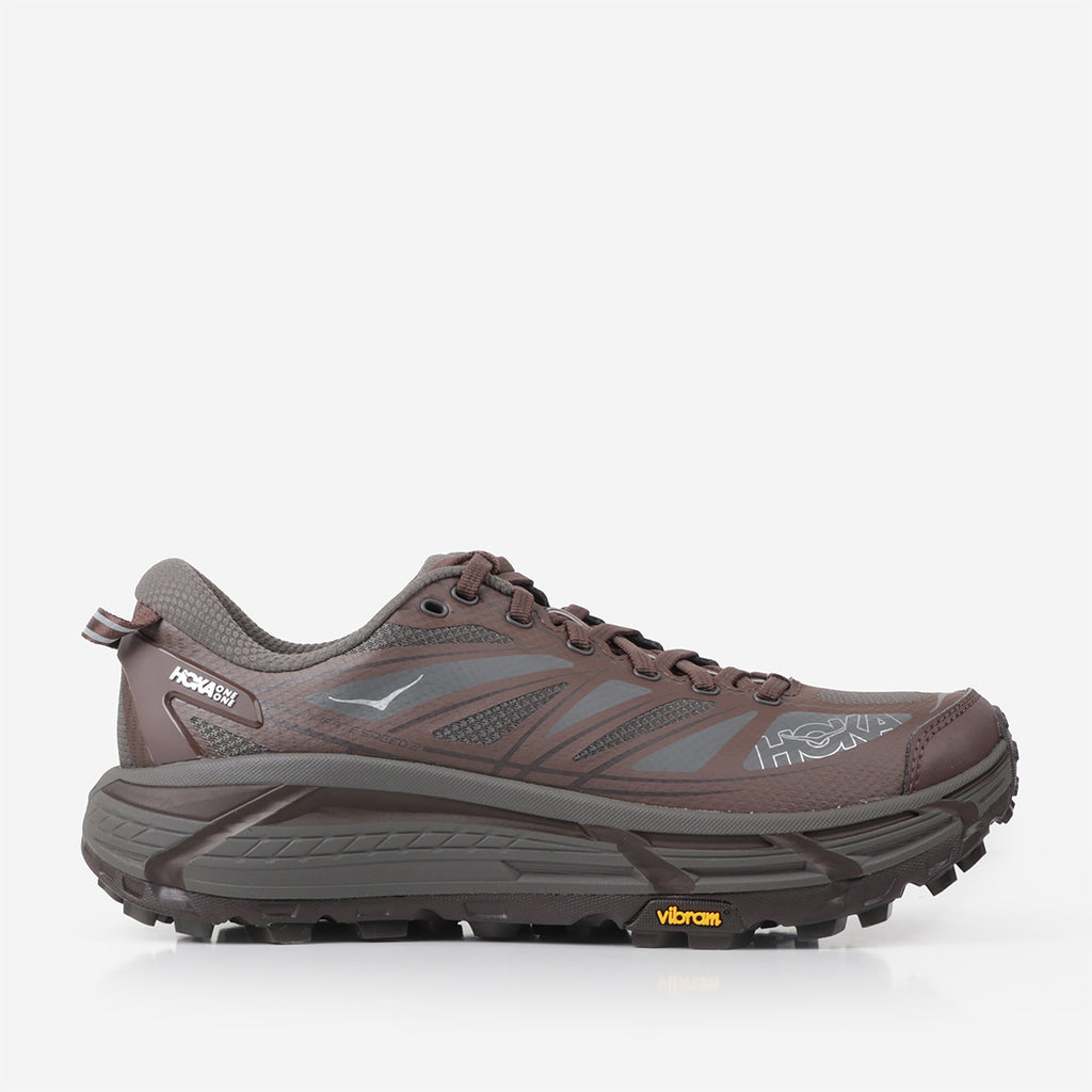 HOKA Mafate Speed 2 Shoes, Asphalt Grey Walnut, Detail Shot 1