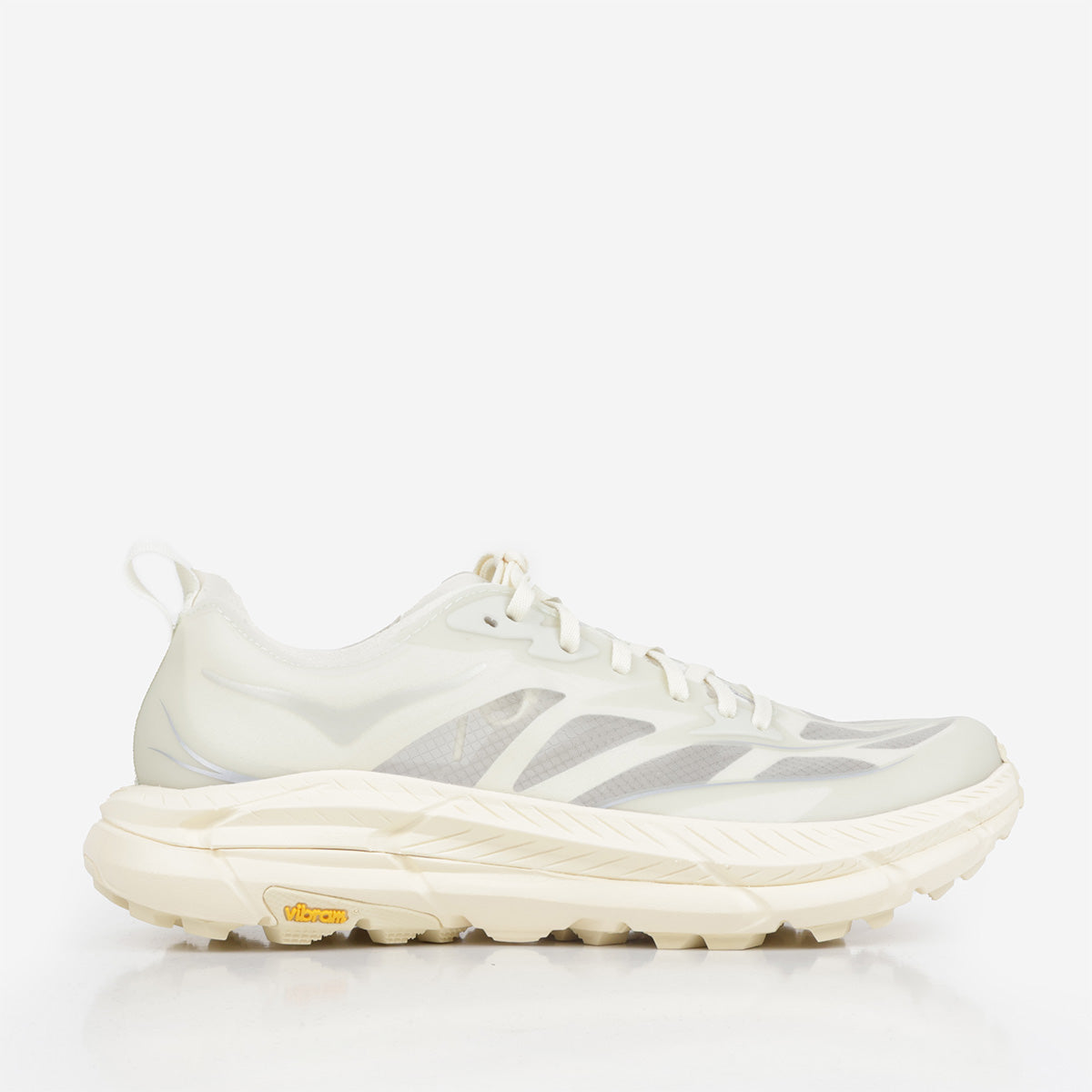 HOKA Mafate Speed 4 Lite Shoes, Truffle Salt Vintage Yellow, Detail Shot 1