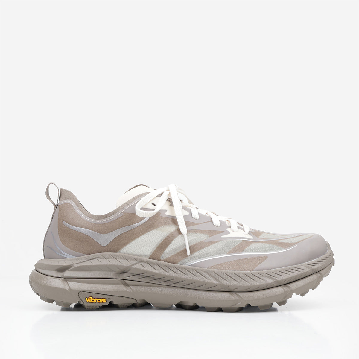 HOKA Mafate Speed 4 Lite Shoes, Light Roast Oatmilk, Detail Shot 1