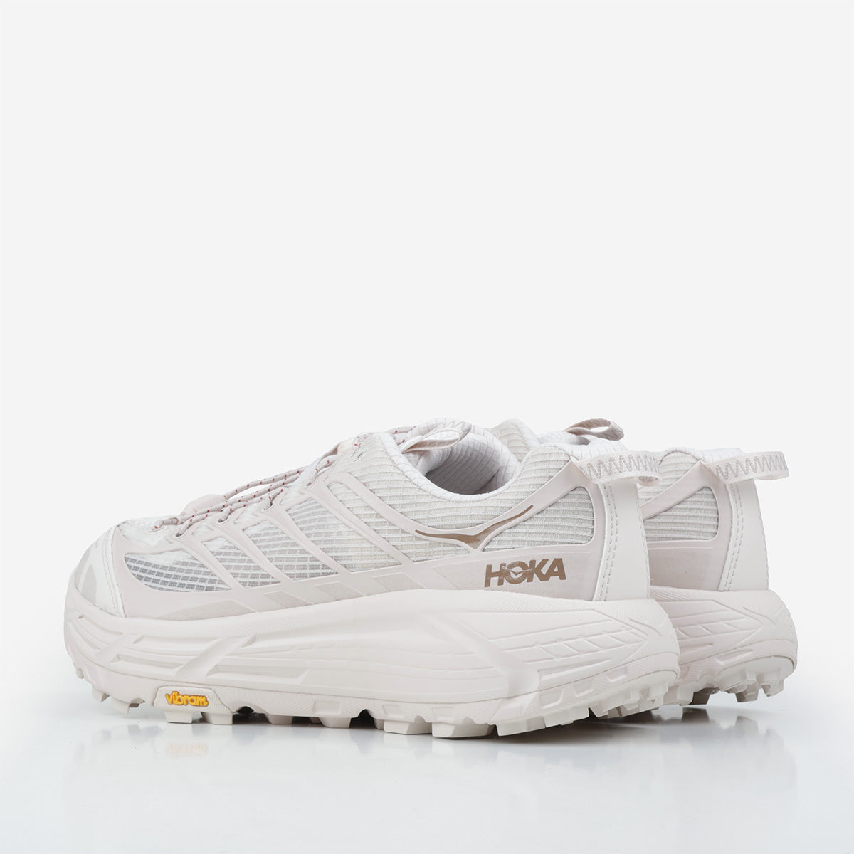 HOKA Mafate Three2 Grid Shoes, Rose Cream Stucco, Detail Shot 3