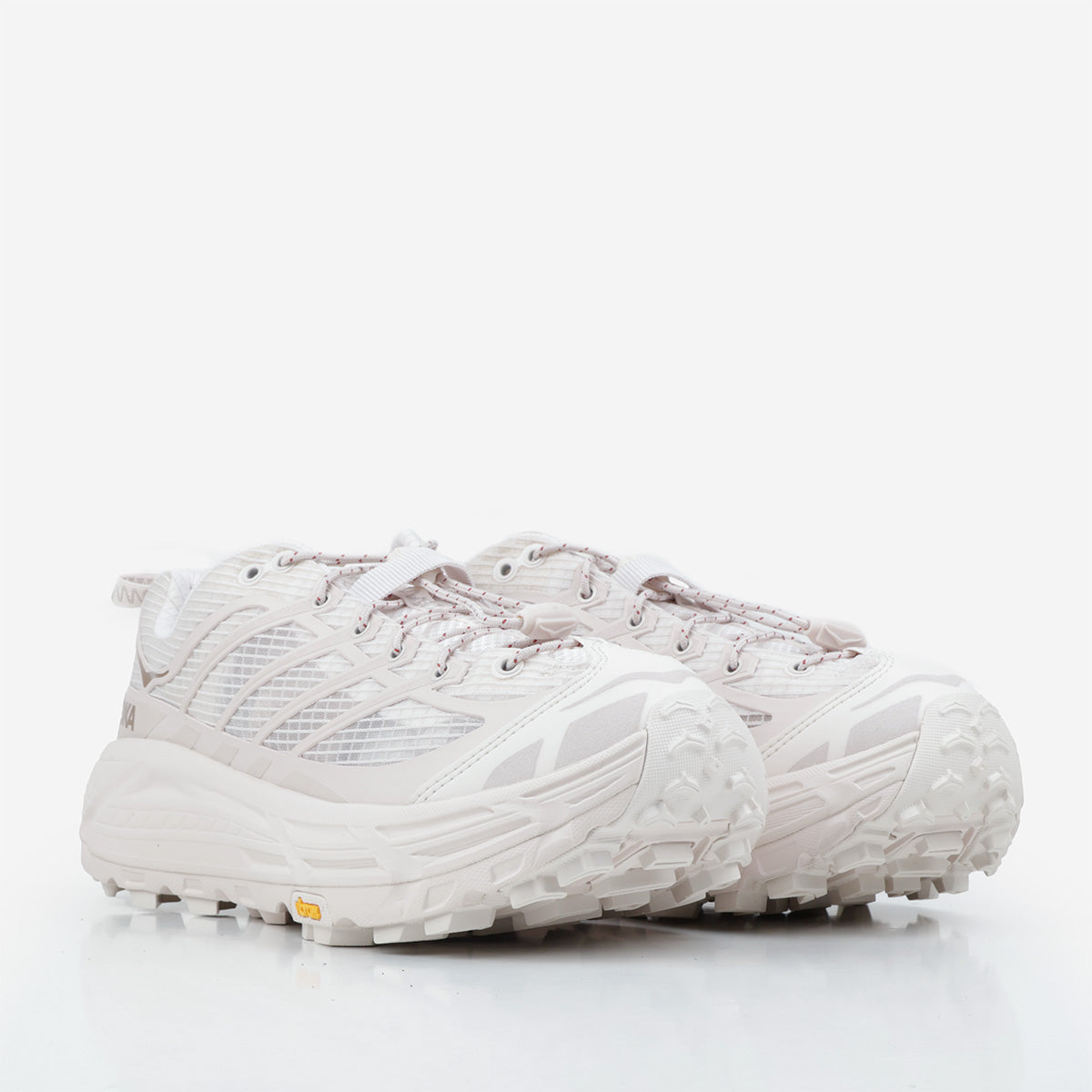 HOKA Mafate Three2 Grid Shoes, Rose Cream Stucco, Detail Shot 2