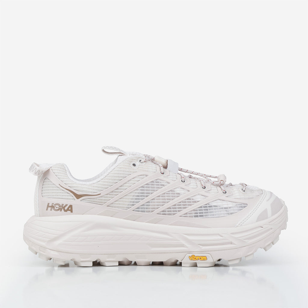 HOKA Mafate Three2 Grid Shoes, Rose Cream Stucco, Detail Shot 1