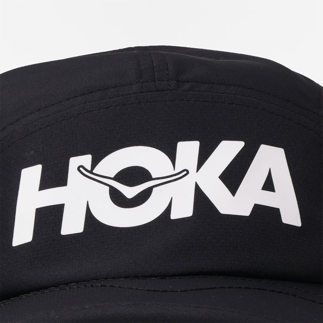 main HOKA Run Hat, Black, Detail Shot 2