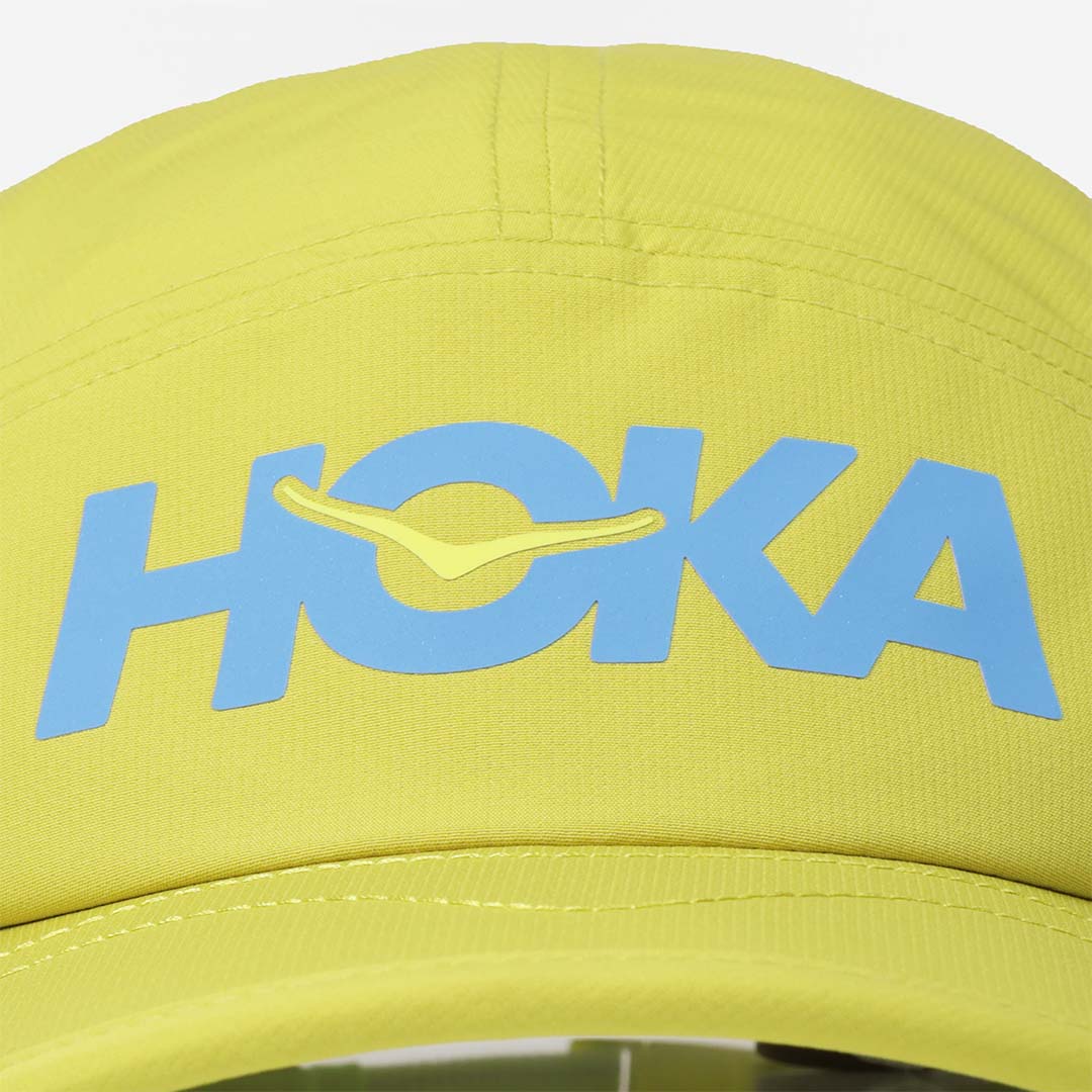 main HOKA Run Hat, Pea Green, Detail Shot 2