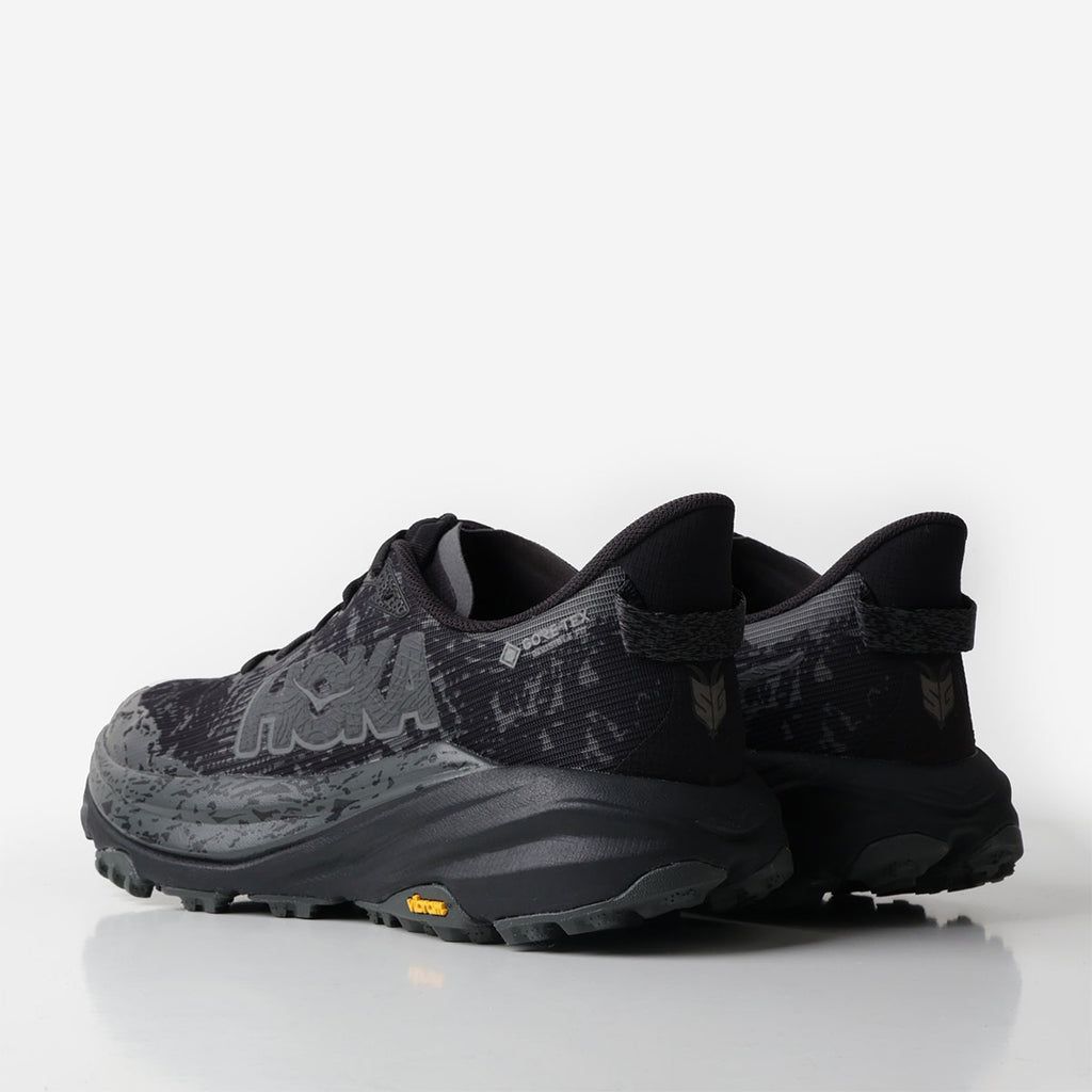 HOKA Speedgoat 6 GTX Shoes, Black Outer Orbit, Detail Shot 3