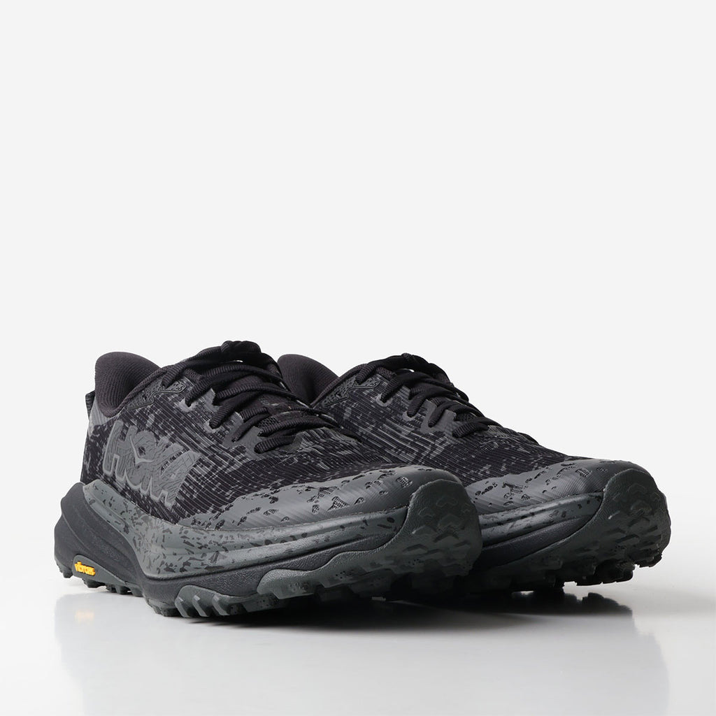 HOKA Speedgoat 6 GTX Shoes, Black Outer Orbit, Detail Shot 2