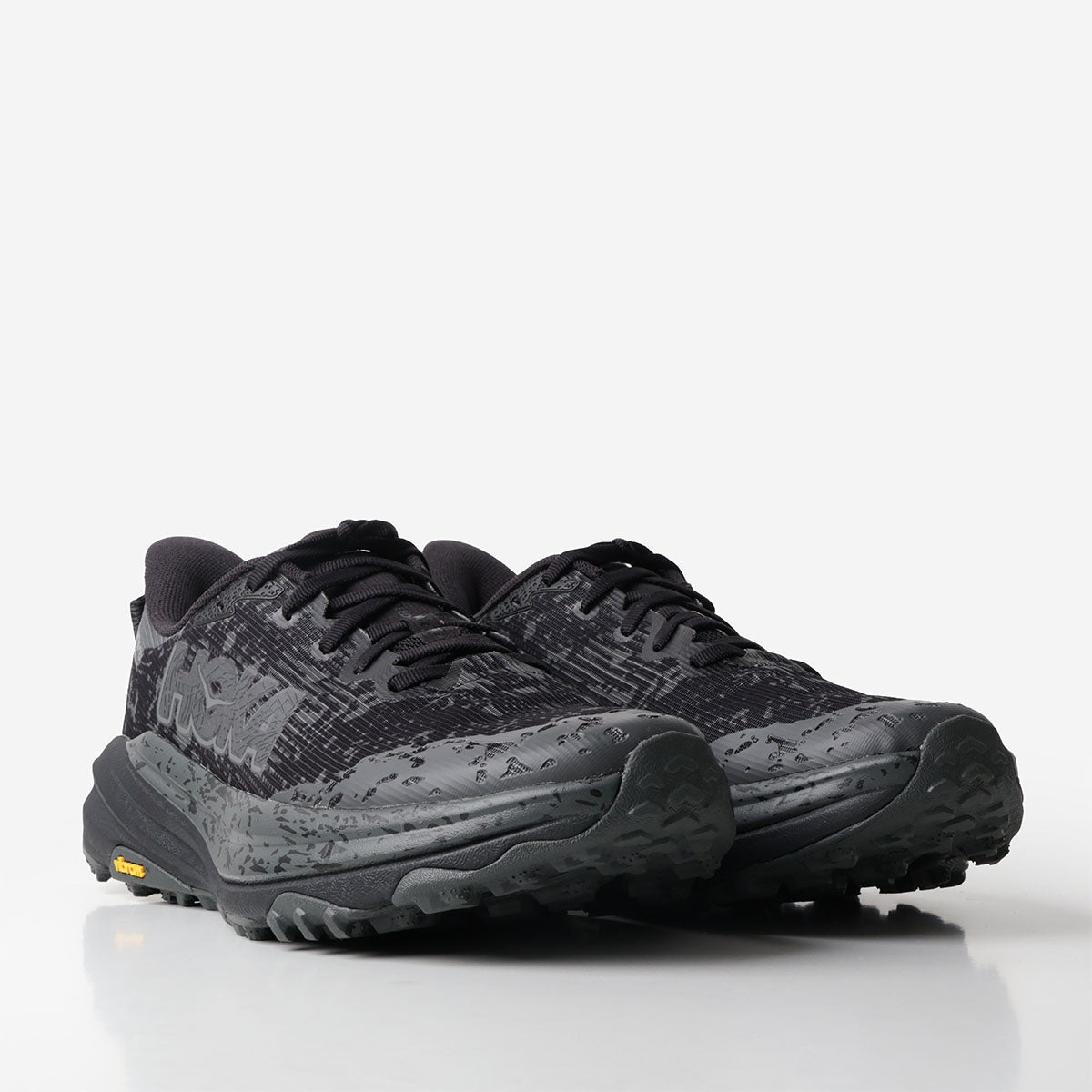 main HOKA Speedgoat 6 GTX Shoes, Black Outer Orbit, Detail Shot 2