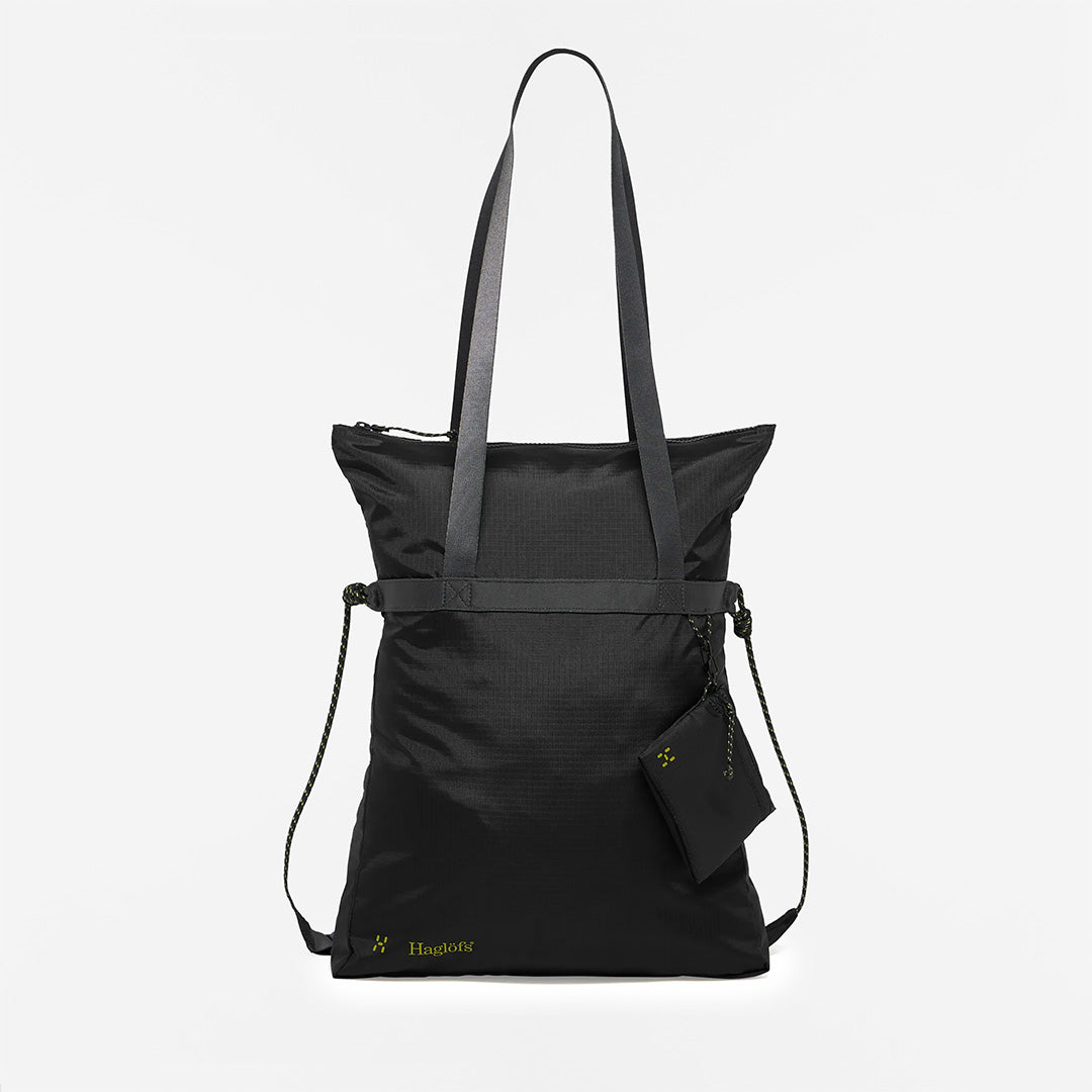 main Haglofs Brand Tote Bag, True Black, Detail Shot 1