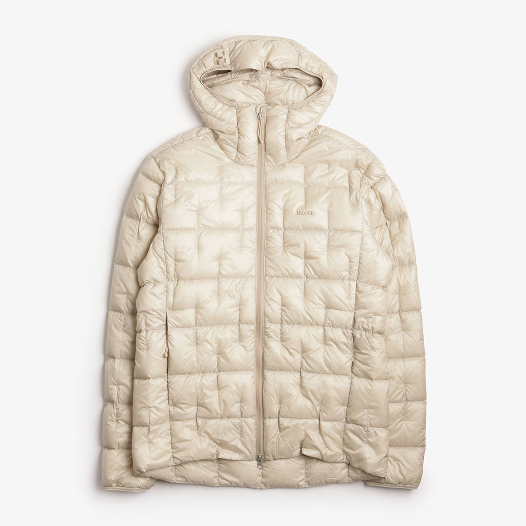 Haglofs Hede Down Hood Jacket, Chalk Beige, Detail Shot 1