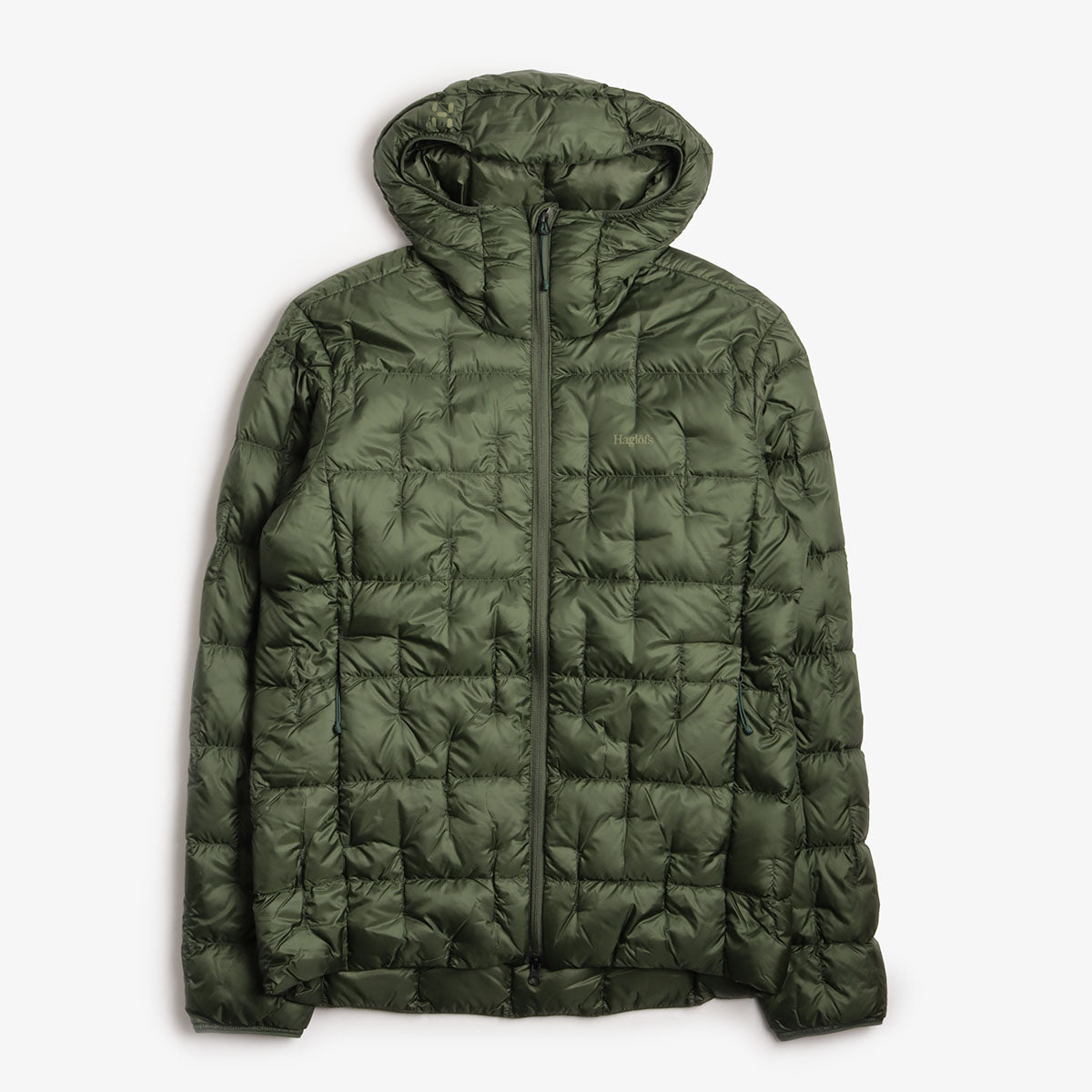 Haglofs Hede Down Hood Jacket, Seaweed Green, Detail Shot 1