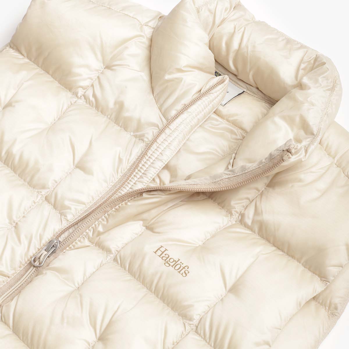 main Haglofs Hede Down Vest, Chalk Beige, Detail Shot 4