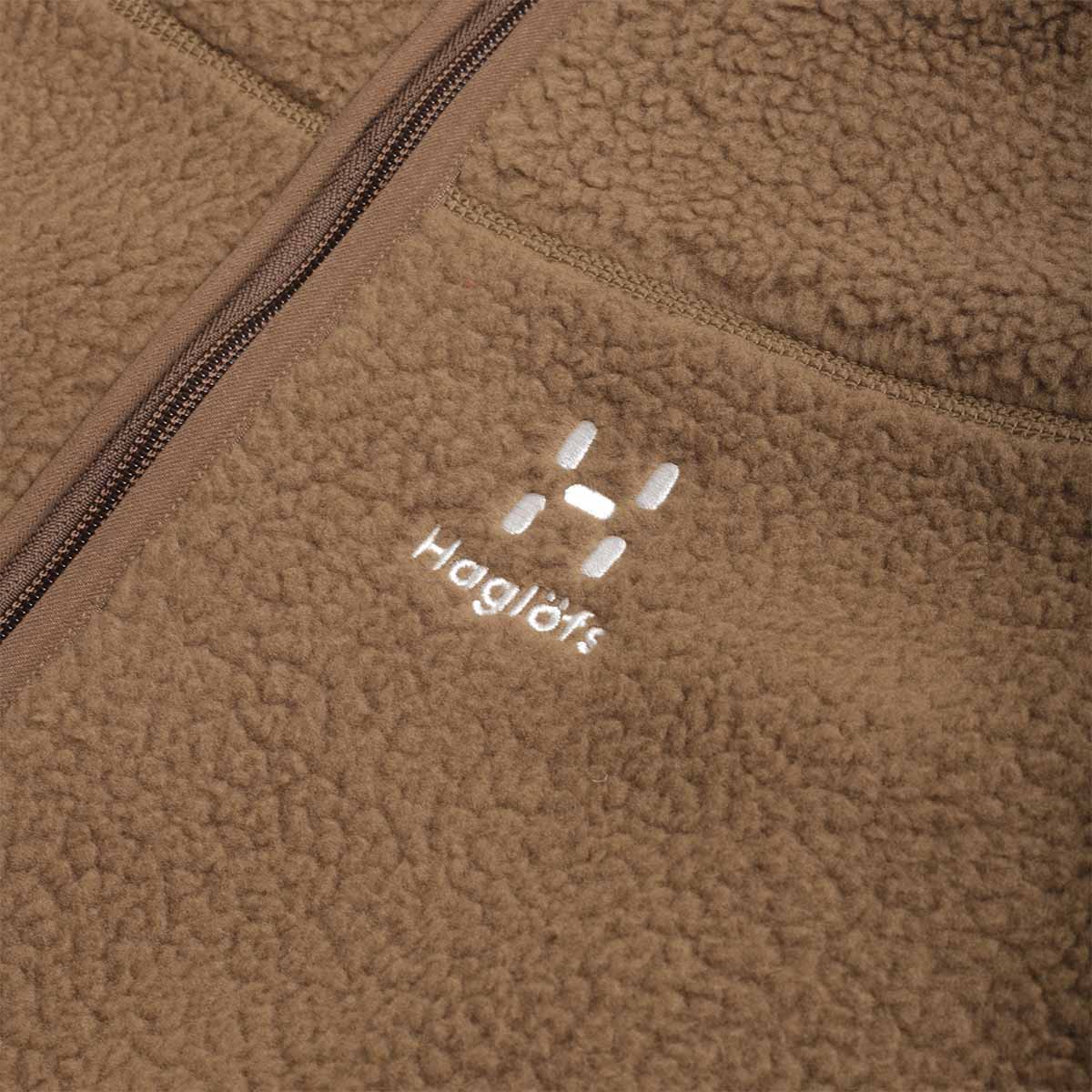 Haglofs Mossa Pile Fleece Jacket, Teak Brown, Detail Shot 4