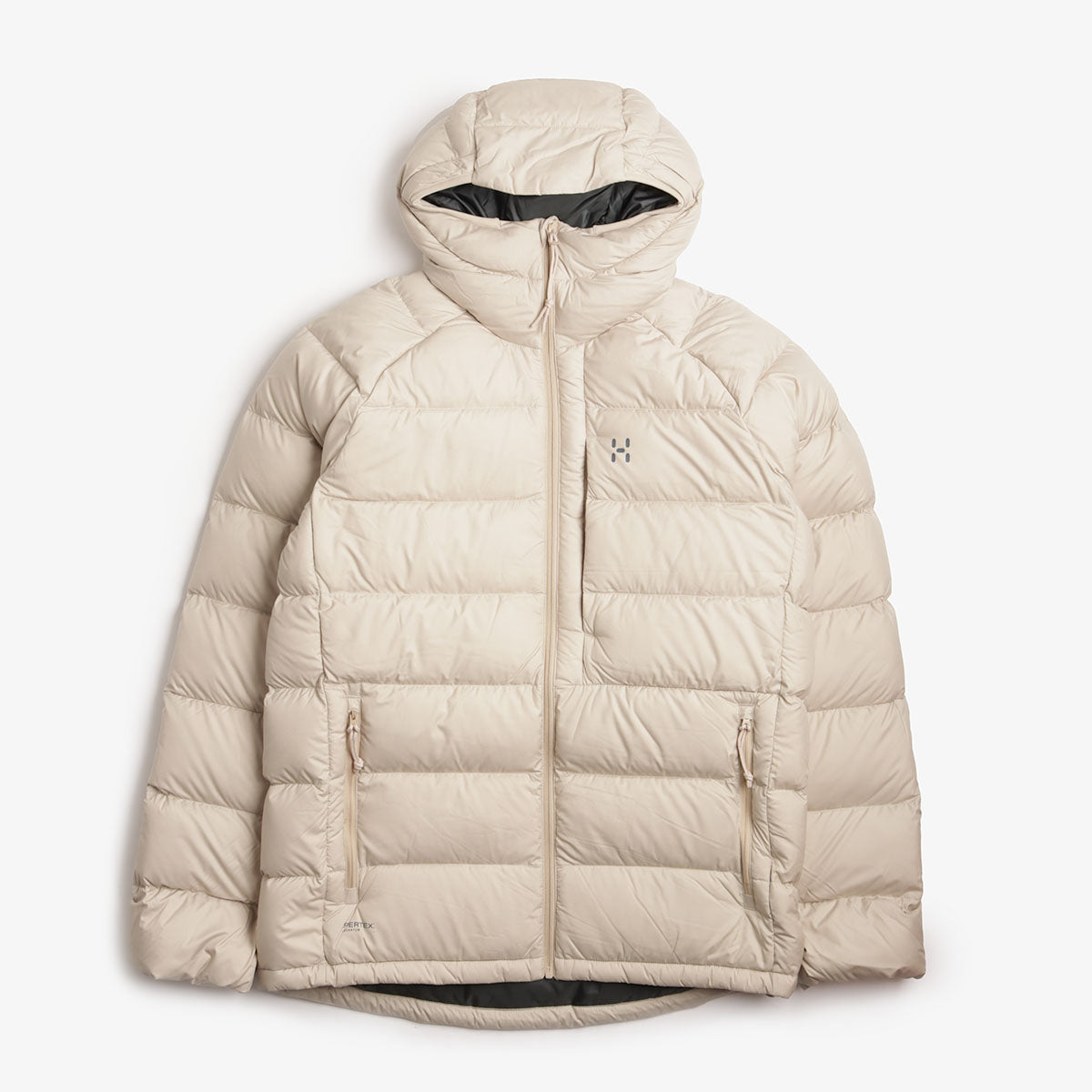main Haglofs Rosson Down Hood Jacket, Chalk Beige, Detail Shot 1