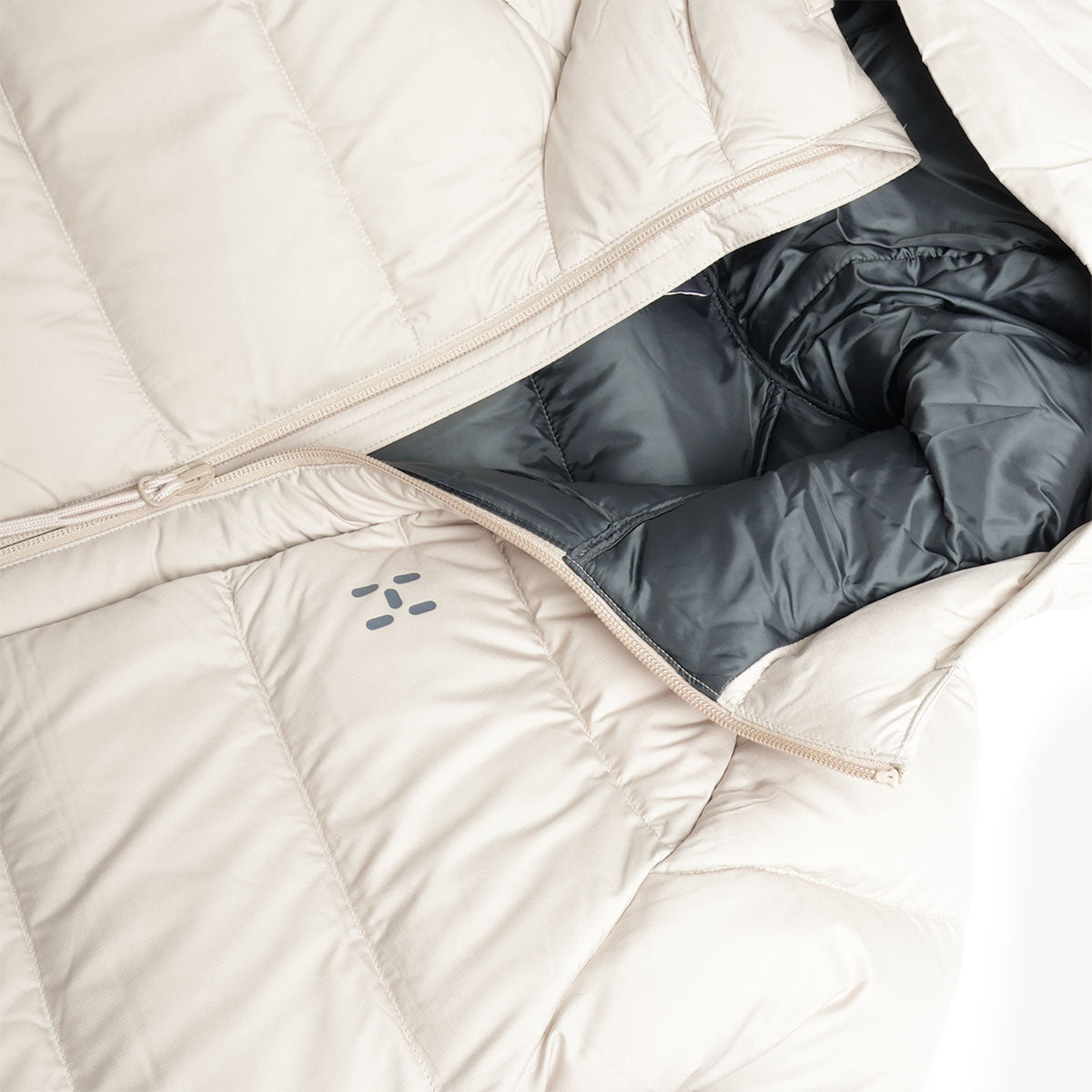 main Haglofs Rosson Down Hood Jacket, Chalk Beige, Detail Shot 3