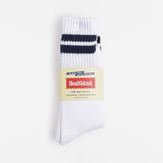 Healthknit 3 Pack Socks, White Black Navy Grey, Detail Shot 1
