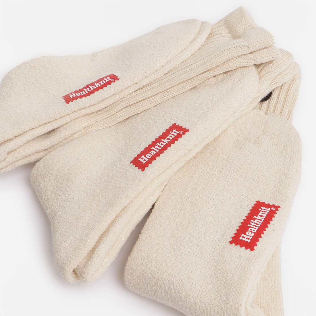Healthknit 3 Pack Socks, Off White, Detail Shot 4