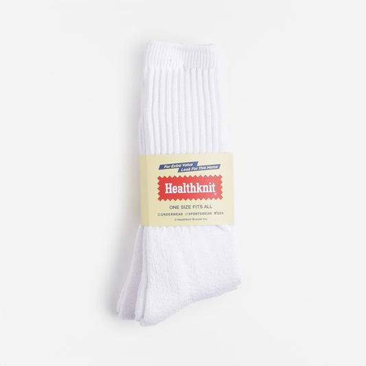 Healthknit 3 Pack Socks, White, Detail Shot 1
