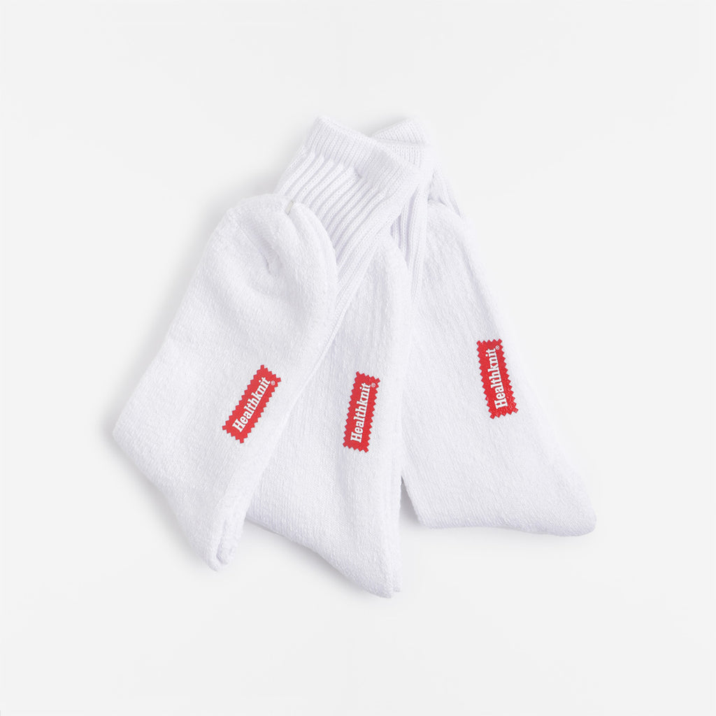 Healthknit 3 Pack Socks, White, Detail Shot 3