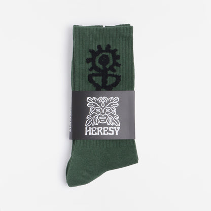 Heresy Sungod Socks, Green, Detail Shot 2